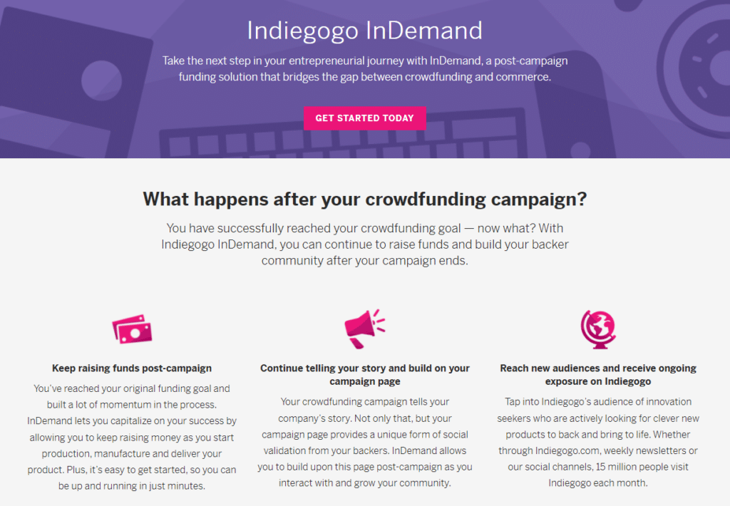 Indiegogo InDemand
